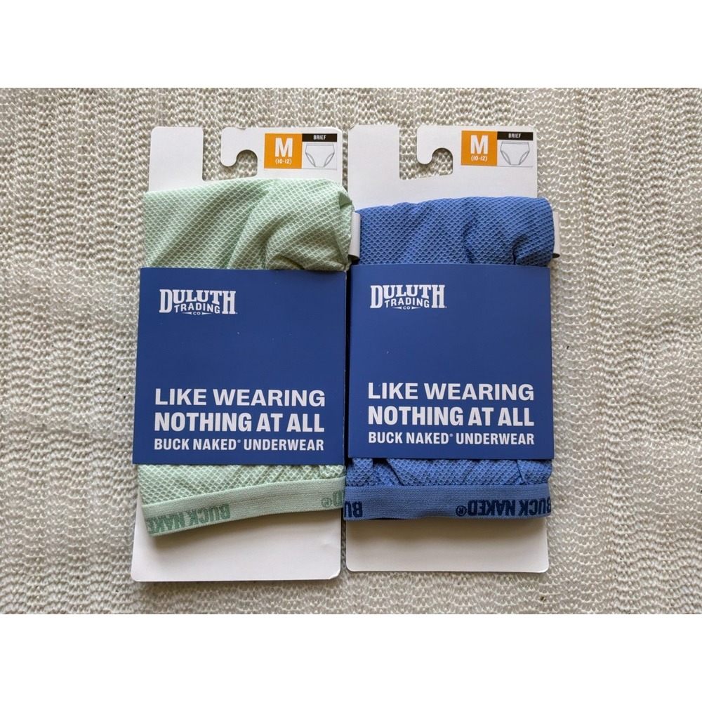 Duluth Trading Women's Buck Naked Briefs Lot of 2 Medium 10-12 Green Blue NWT